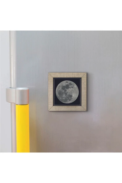 Dolunay Baskılı MDF Magnet 7X7 - Resim 2
