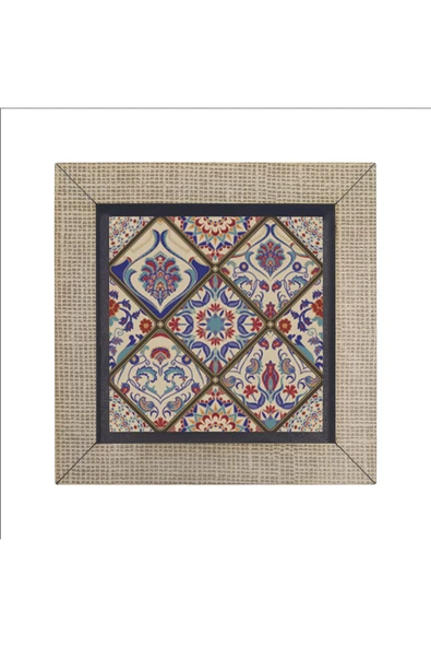 İtalyan Çini Deseni Baskılı MDF Magnet 7X7 - Resim 4