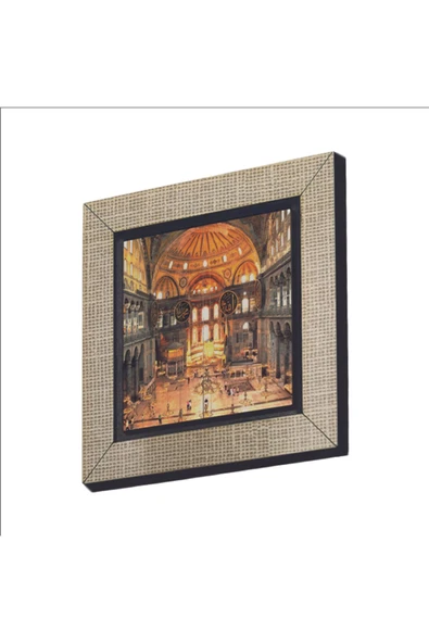 Ayasofya Camii içi  Baskılı MDF Magnet 7X7 ürün görseli 1