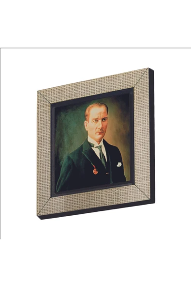 Mustafa Kemal Atatürk Baskılı MDF Magnet 7X7 ürün görseli 1