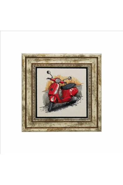 İtalya Görseli Baskılı Taş Tablo 25X25 - Resim 2