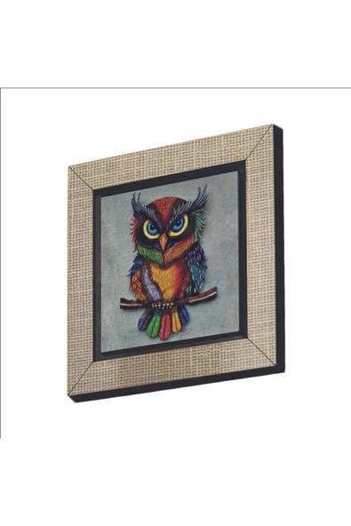 Baykuş Baskılı MDF Magnet 7X7 ürün görseli 1