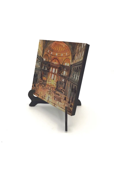 Ayasofya Camii içi  Baskılı MDF Masaüstlük 10X10 ürün görseli 1