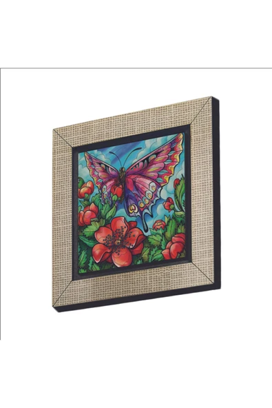 Kelebek Baskılı MDF Magnet 7X7 ürün görseli 1