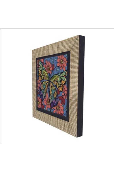 Kelebek Baskılı MDF Magnet 7X7 - Resim 5
