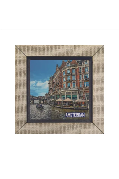 Amsterdam Görseli Baskılı MDF Magnet 7X7 - Resim 4