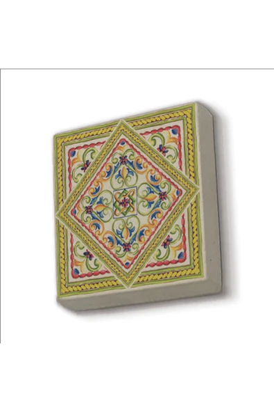 İtalyan Deseni Baskılı Taş Magnet 5X5 ürün görseli 1