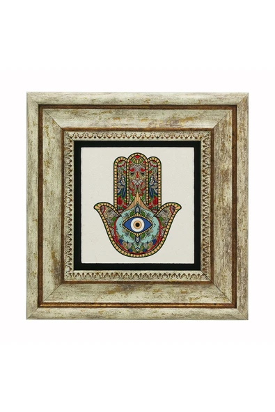 Fatıma’nın Eli Baskılı Taş Tablo 25X25 - Resim 2