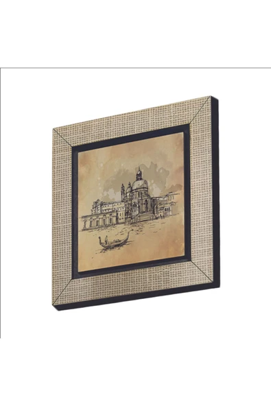 Venedik Görseli Baskılı MDF Magnet 7X7 ürün görseli 1