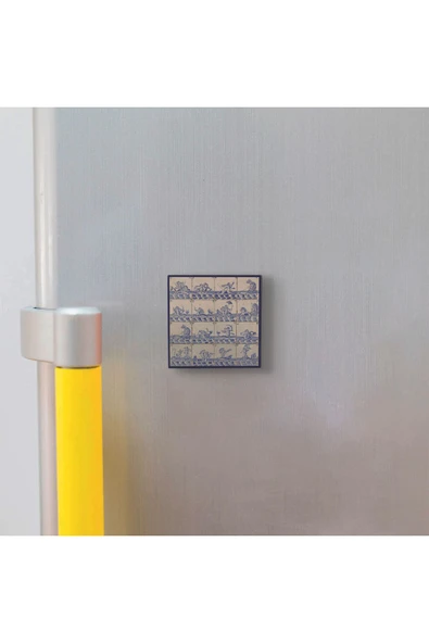 Hollanda Deseni Baskılı Taş Magnet 5X5 - Resim 3