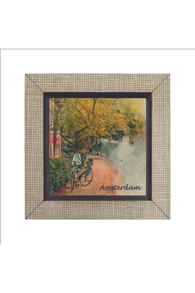 Amsterdam Görseli Baskılı MDF Magnet 7X7 - Resim 4