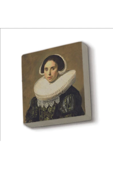 Bir Kadın Portresi (Frans Hals, 1630) Baskılı Taş Magnet 5X5 ürün görseli 1
