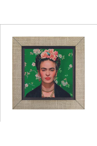 Frida Kahlo Baskılı MDF Magnet 7X7 - Resim 4