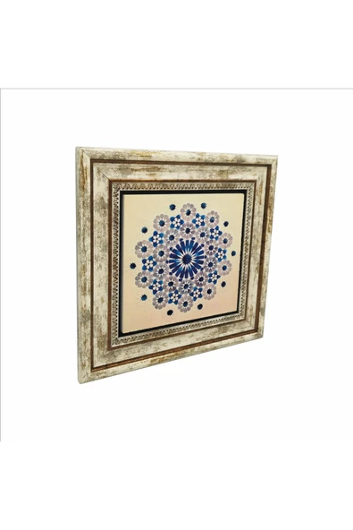 Geometrik Desen Baskılı Taş Tablo 25X25 ürün görseli 1