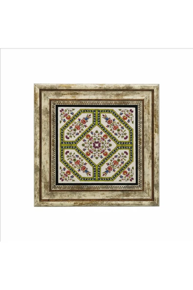 İtalyan Deseni Baskılı Taş Tablo 25X25 - Resim 2