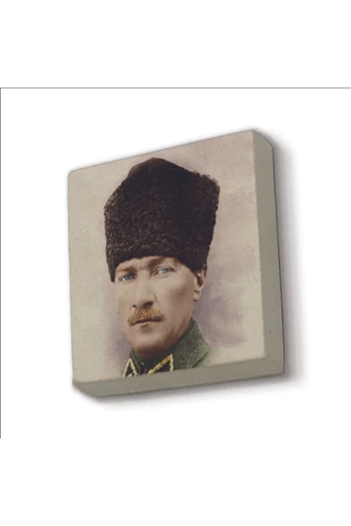 Mustafa Kemal Atatürk Baskılı Taş Magnet 5X5 ürün görseli 1