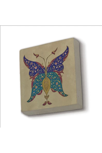 Kelebek Deseni Baskılı Taş Magnet 5X5 ürün görseli 1