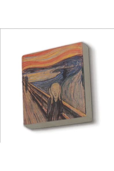 Çığlık (Edvard Munch, 1893) Baskılı Taş Magnet 5X5 ürün görseli 1