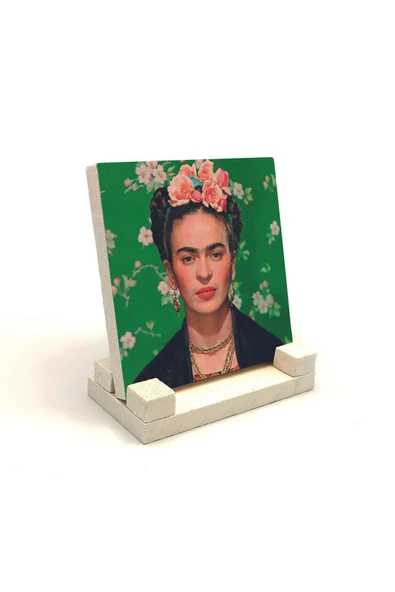 Frida Kahlo Baskılı Taş Masaüstlük 10X10 ürün görseli 1