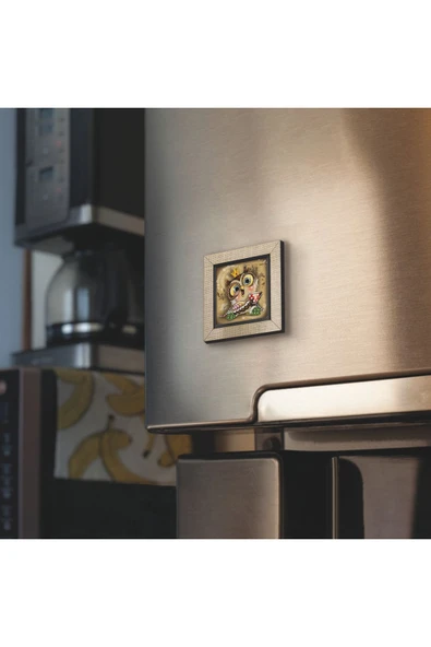 Baykuş Baskılı Mdf Magnet - Resim 2