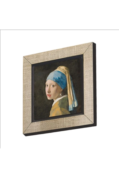 Inci Küpeli Kız Johannes Vermeer, 1665 Baskılı Mdf Magnetkrg-134buzdolabı Süsü ürün görseli 1