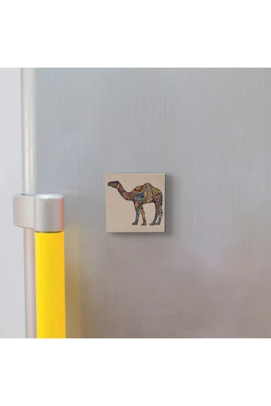 Deve Baskılı Taş Magnet 5X5 - Resim 3