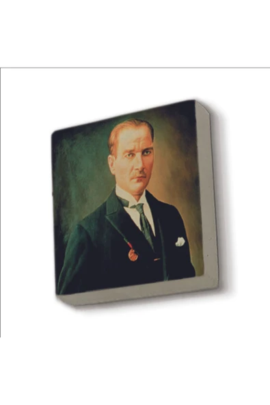 Mustafa Kemal Atatürk Baskılı Taş Magnet 5X5 ürün görseli 1
