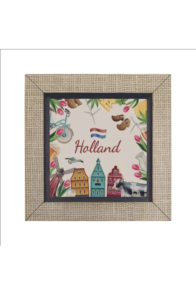 Hollanda Sembolleri Baskılı MDF Magnet 7X7 - Resim 4