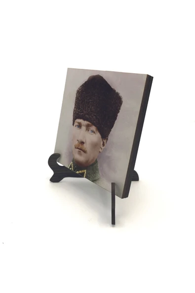 Mustafa Kemal Atatürk Baskılı MDF Masaüstlük 10X10 ürün görseli 1