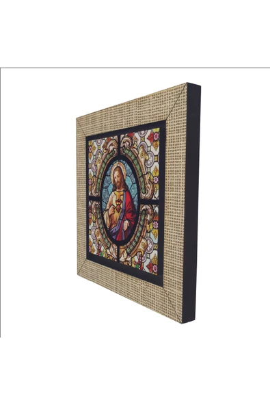 Hz. Isa Görseli Baskılı MDF Magnet 7X7 - Resim 5