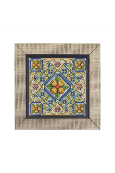 İtalyan Deseni Baskılı MDF Magnet 7X7 - Resim 4
