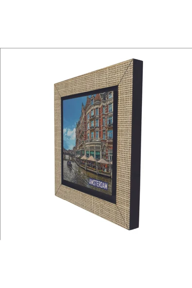 Amsterdam Görseli Baskılı MDF Magnet 7X7 - Resim 5