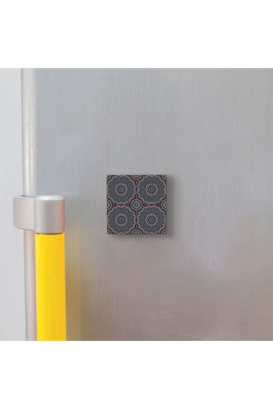 Mandala Baskılı Taş Magnet 5X5 - Resim 3