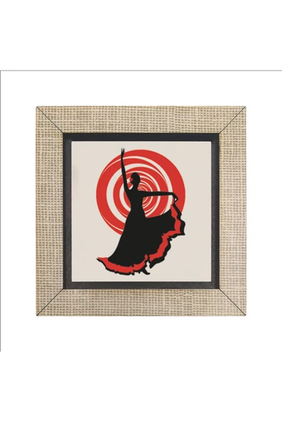Ispanyol Flamenko Dansçısı Baskılı Mdf Magnetkrg-063 - Resim 4