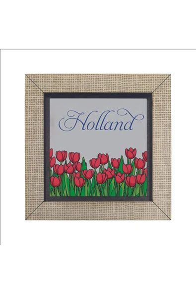 Hollanda Lale Görseli Baskılı MDF Magnet 7X7 - Resim 4