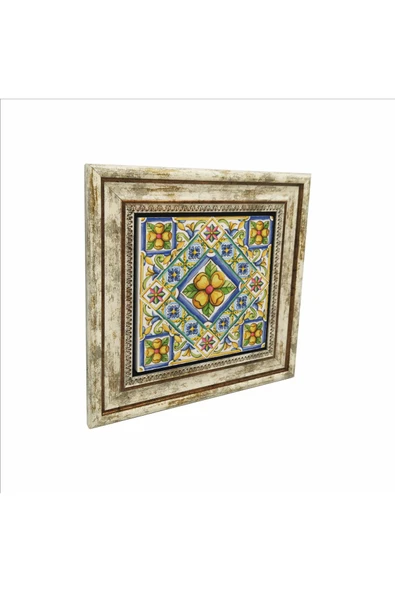 İtalyan Deseni Baskılı Taş Tablo 25X25 ürün görseli 1