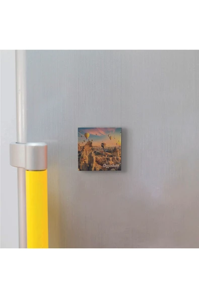 Kapadokya Baskılı Taş Magnet 5X5 - Resim 2