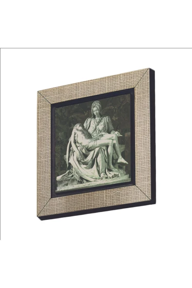Pietà (Michelangelo, 1498) Baskılı MDF Magnet 7X7 ürün görseli 1
