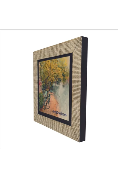 Amsterdam Görseli Baskılı MDF Magnet 7X7 - Resim 5