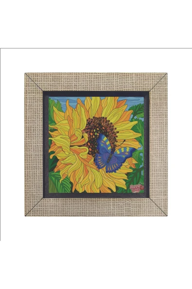 Kelebek Baskılı MDF Magnet 7X7 - Resim 4