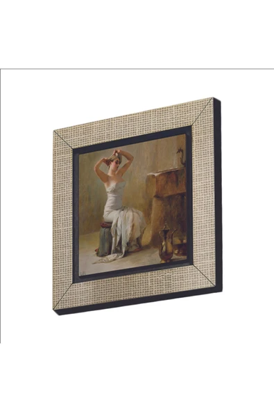 Banyo Sonrası (Theodore Jacques Ralli, 1901) Baskılı MDF Magnet 7X7 ürün görseli 1