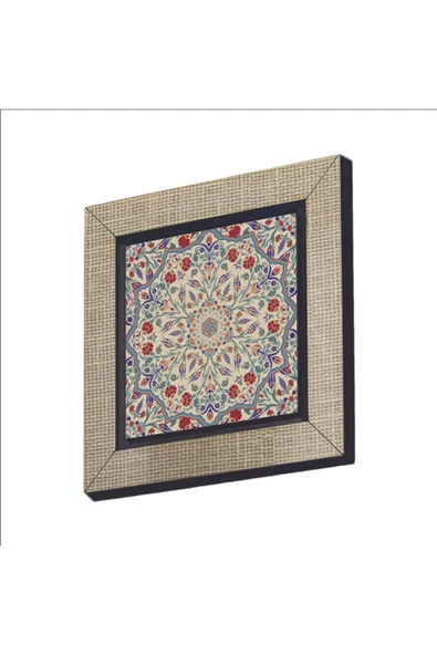 Osmanlı Çini Deseni Baskılı MDF Magnet 7X7 ürün görseli 1