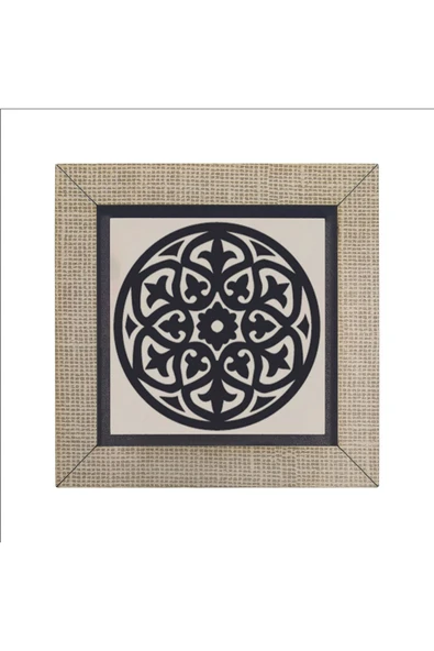Barok Desen Baskılı MDF Magnet 7X7 - Resim 4