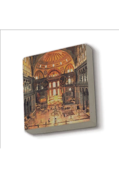 Ayasofya Camii içi  Baskılı Taş Magnet 5X5 ürün görseli 1