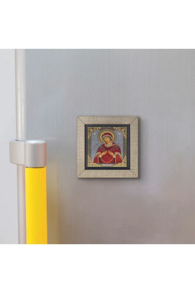 Meryem Görseli Baskılı MDF Magnet 7X7 - Resim 3