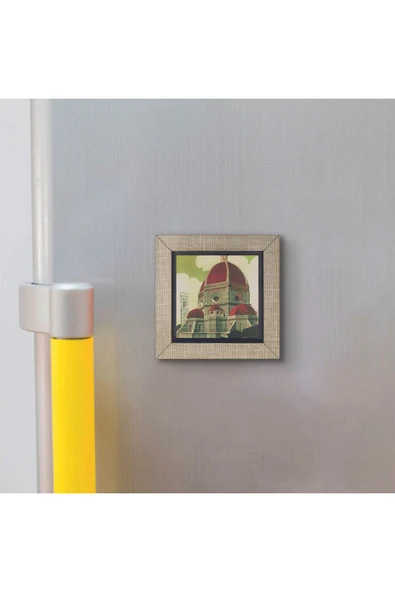 İtalya Görseli Baskılı MDF Magnet 7X7 - Resim 3