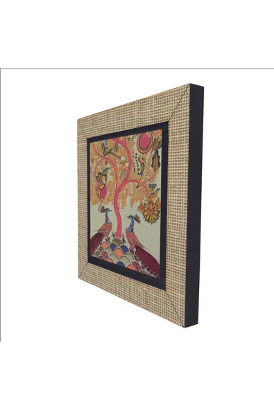 Tavus Kuşları Baskılı MDF Magnet 7X7 - Resim 5