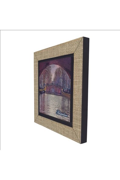 Amsterdam Görseli Baskılı MDF Magnet 7X7 - Resim 5