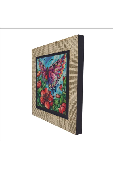Kelebek Baskılı MDF Magnet 7X7 - Resim 5