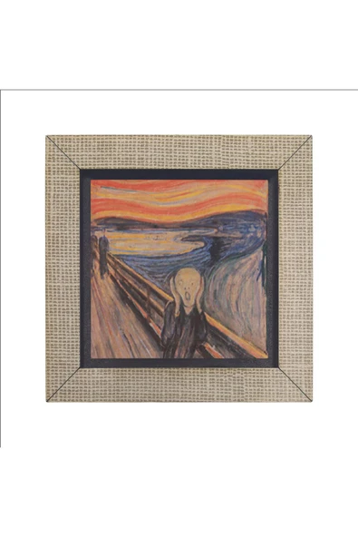 Çığlık (Edvard Munch, 1893) Baskılı MDF Magnet 7X7 - Resim 4